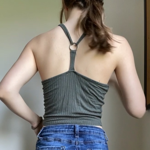 Charlotte Russe Ribbed Olive Green Tank - New Without Tags 🫒☀️ - Picture 3 of 3